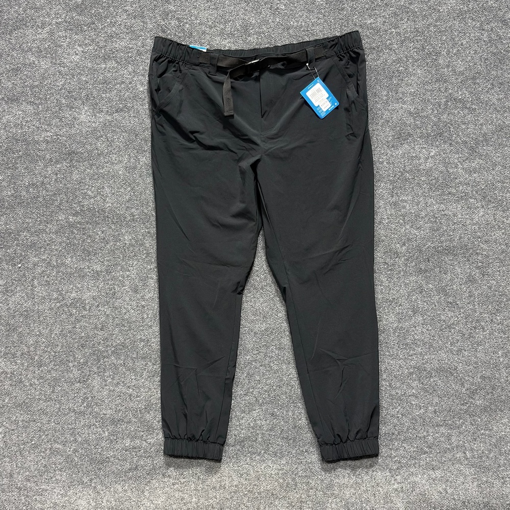 Columbia Pants Mens 2XL Black Timberlake Camp Woven Jogger Omni-Shade Stretch